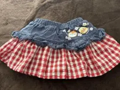 アンパンマン赤と青のチェック柄フリルスカート 80cm