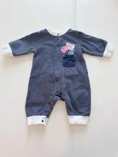 Buddy Lee ネイビー ストライプ　ロンパース 60〜70