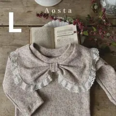 Aosta aosta アオスタ　レース襟　襟付き　ロンT 韓国子供服　80