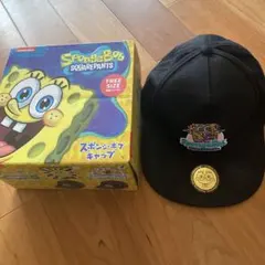スポンジボブ ベースボールキャップ 黒