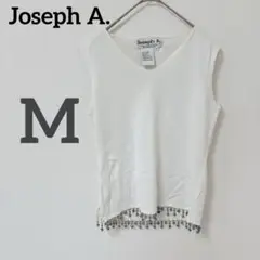Joseph A. Vネック ノースリーブ 【M】 白 ホワイト タンクトップ