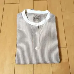 無印良品　洗いざらしブロードスタンドカラーシャツ