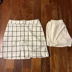 TIGORA チェック柄スカート インナー付き
