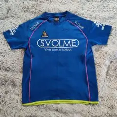 SVOLME サッカーシャツ 150 青色 ピンクライン