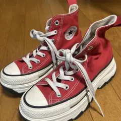 CONVERSE ALL STAR TREKWAVE ハイカット 厚底 赤