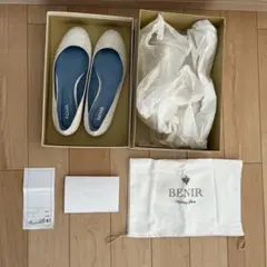 BENIR フラットシューズ サイズ41 ウエディングシューズ　総レース