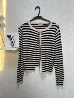 H&Mストライプ 長袖カーディガン