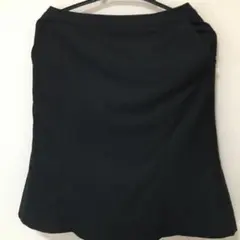 レディース　リクルート　膝丈　スカート　ネイビー