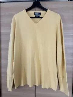 POLO BY RALPH LAUREN Vネック ニット イエロー　ポニー無し