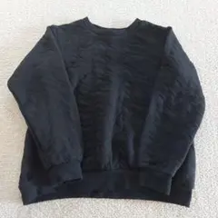 西松屋 キッズ トレーナー スウェット プルオーバー 140 黒 ハート