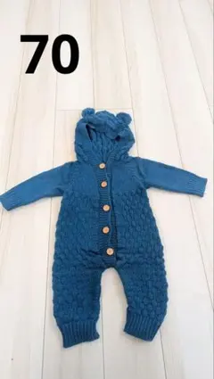 ニット ロンパース ベビーアウター 70cm