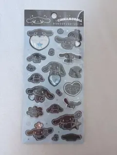 シナモロール キラキララインストーンシール モノクロ サンリオ