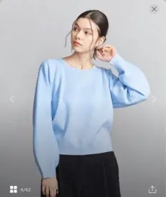 【美品】BEAUTY&YOUTHミラノリブボリュームスリーブニット