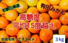 和歌山県有田産　平均糖度15度越え❗ゆら早生　３kg　みかんキング　数量限定‼️