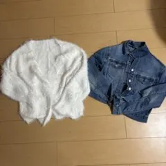 GRL ホワイトファーカーディガン