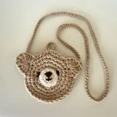 ハンドメイド くまさんポシェット① かぎ針編み