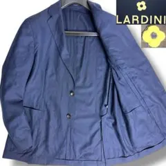 美品LARDINI テーラードジャケット ネイビー 46 ラルディーニ ネイビー テーラードジャケット サイズ48 7674204708-77