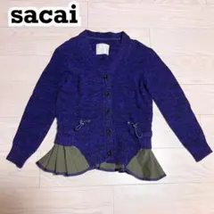 sacai ドッキング　ペプラム　カーディガン　ドローコード　コットン　リネンのサムネイル