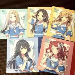 ローソン限定　学園アイドルマスター　ステッカー5種フルコンプ