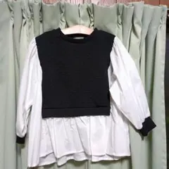 SEASON REASON 長袖カットソー 黒白