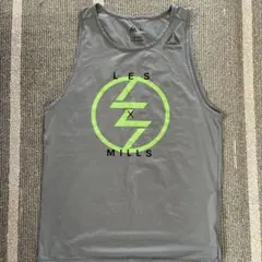 【完売品】Reebok LES MILLS タンクトップ グレー Lのサムネイル
