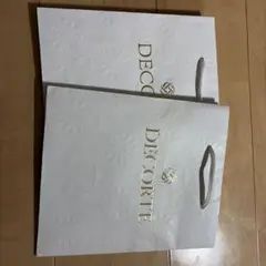 DECORTE ショップ袋 ホワイト 2枚セット