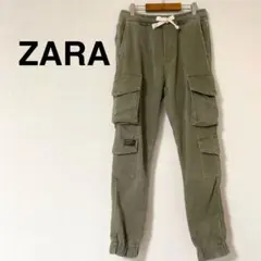 ZARA ザラ ソフトデニム カーゴジョガーパンツ カーキ Sサイズ