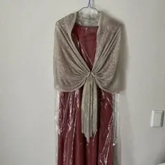 パーティードレス レースショール付き