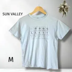 【サンバレー】 半袖 Tシャツ ライトブルー 綿100% レディース M 爽やかのサムネイル