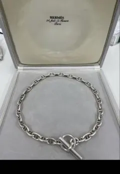 美品】エルメス オーディエンヌ シルバーネックレス メンズ