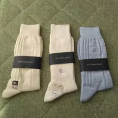 BURBERRY ソックス 3足セット 26-28cm 25-27cm