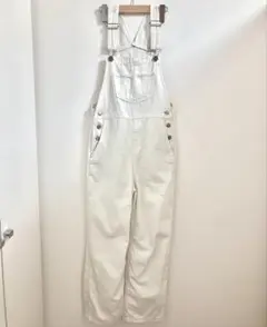 オーバーオール サロペット 白 ホワイト GU
