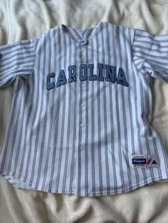 アメリカ製Majestic CAROLINA ストライプ半袖シャツ XXL