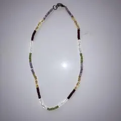 【未使用】インド産　天然石ビーズネックレス