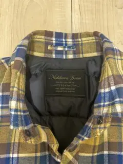 【美品】ナノ・ユニバース×西川ダウン　 チェック柄アウター　メンズ