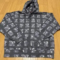 フォーハニッド パーカー リブ袖 ペイズリー LARGE 灰色 綿 お出かけ 