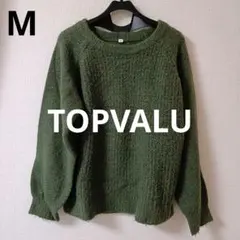 TOPVALU ニット M グリーン セーター ラグランのサムネイル