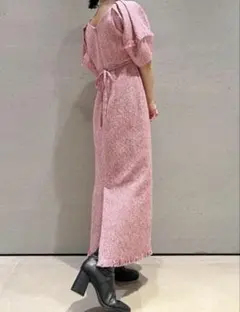 【定価14960円/新品タグ付き】リリーブラウン　ツイードロングワンピース