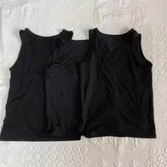 エアリズム ブラック タンクトップ 110 120 3枚セット