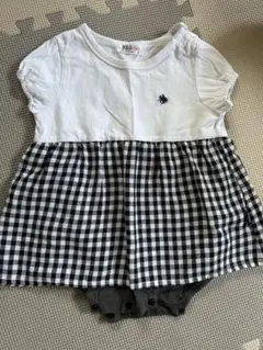 POLO チェック柄ロンパース 半袖