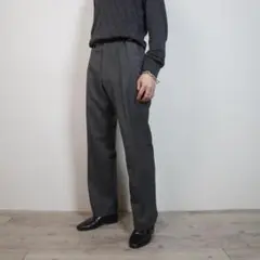PERRY ELLIS シングルノータックスラックスパンツ グレー/XW157