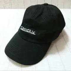 【3回着用】Avail◆キャップ CONVERSE 黒 刺繍ロゴ 綿100%