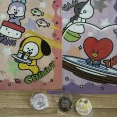 BT21　くら寿司　クリアファイル　アクリルステッカー　缶バッジ