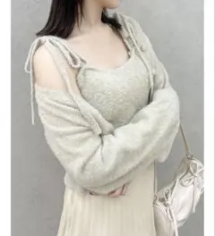 dazzlin ニットカーディガンキャミセット