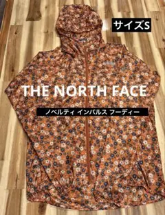 ノースフェイス　ノベルティ　インパルスフーディ　レディースS オレンジ　フラワー