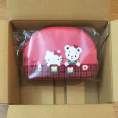 新品未開封 ファミリアハローキティ ポーチ 赤 - メルカリ