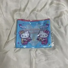 マツケン×ハローキティ クリアラメポーチ ブルー