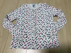 プチバトー　カーディガン　120 130 女の子　ドット　トップス