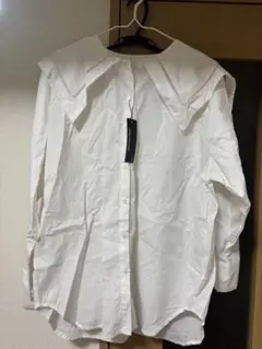 VINCE EXCHANGE ホワイト ビッグカラー ブラウスのサムネイル