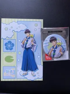 志村新八　缶バッジ　銀魂　サンリオキャラクターズ　特典付き